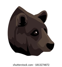 wild bear beast animal head vector illustration design