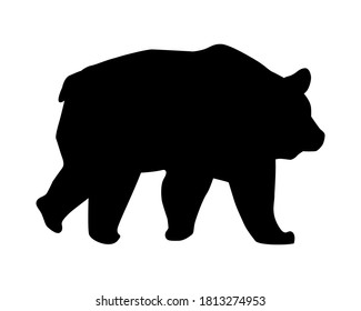 wild bear beast animal silhouette vector illustration design