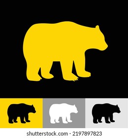 Wild bear graphic on dark background