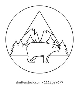wild bear grizzly icon