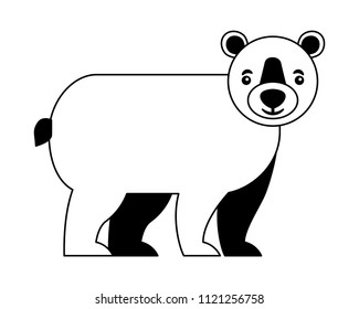 wild bear grizzly isolated icon