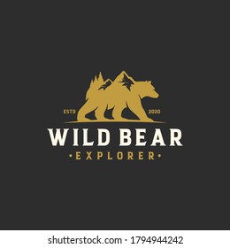 Wild Bear Logo Outdoor Adventure