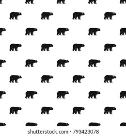 Wild bear pattern seamless in simple style vector illustration