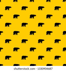 Wild bear pattern seamless vector repeat geometric yellow for any design