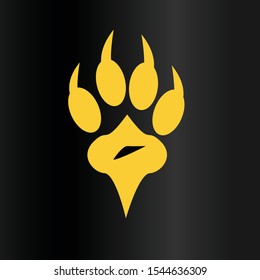 wild beast design vector and illustration logo. wild beast symbol and icon.