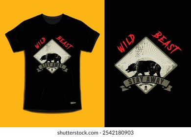 Wild beast outdoor t shirt design