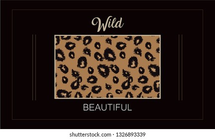 wild beautiful leopard print design. leopard paw. t-shirt cool design. sexy Woman texture. vector.