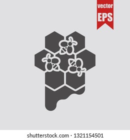 Wild bee hive icon.Vector illustration.