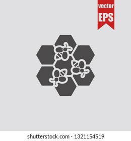 Wild bee hive icon.Vector illustration.
