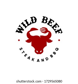 Wild Beef Logo Template Design Stock Vector (Royalty Free) 1729565080 ...