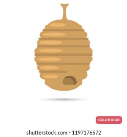 Wild beehive color flat icon