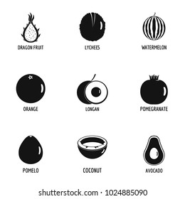 Wild berry icons set. Simple set of 9 wild berry vector icons for web isolated on white background