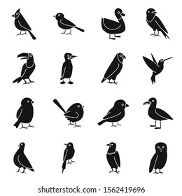 Wild bird black vector icon.Isolated illustration of wild animal.Vector set of icon bird.