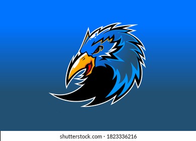 WILD BIRD MASCOT LOGO VECTOR EPS