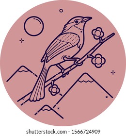 Wild Bird Nature Outline Icon 