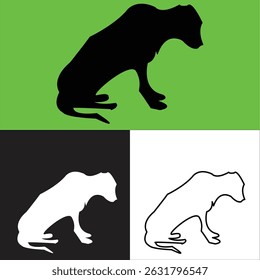 Wild black bear and polar bear mammal silhouettes vector illustration