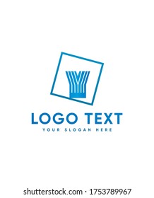 Wild geblasener Brief Typ Y Logo-Vorlage, Vektorlogo für Geschäfts- und Firmenidentität 