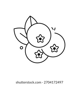 Vector de icono de arándano salvaje ilustración de stock