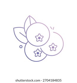 Selvagem ícone Blueberry vetor ilustração de stock