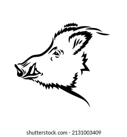 Wild boar animal - isolated vector illustration
