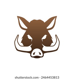 wild boar animal logo symbol