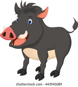wild boar cartoon for you design