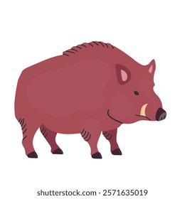 Wild boar con clipart avatar logotype isolated illustration