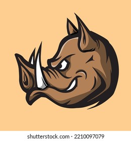 Wild Boar Esports Logo Cartoon Mascot Vector Design