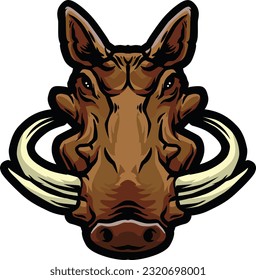 Wild Boar Face Illustration. Wild. Face. Vector