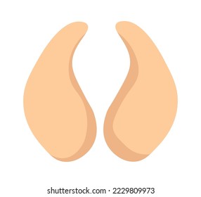 Wild boar footprint flat icon Wildlife Animals trails