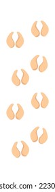 Wild boar footprint flat icon Wildlife Animals trails