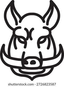 Wildschweinkopfschrift, Vektorgrafik
