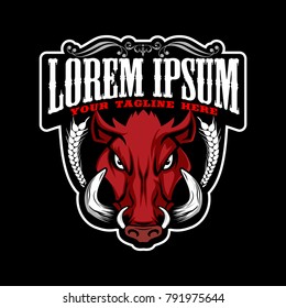 WILD BOAR HEAD LOGO TEMPLATE