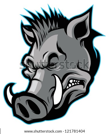 wild boar head mascot