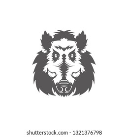 Wild Boar Head Vector. Wild Boar Icon Symbol