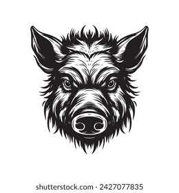 Wild Boar Head Vector Images