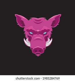 wild boar head vector for your logo