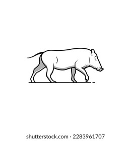 Wild boar icon isolated vector graphics