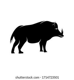 Wild boar Icon Vector Illustration on White Background, Wild boar Silhouette