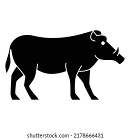 Vector de ícono de jabalí sobre diseño de moda.