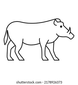 Wildschweine-Ikone-Vektorgrafik in trendigem Design.