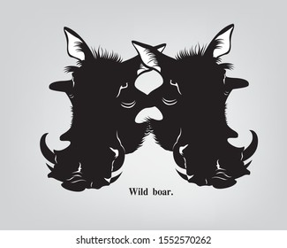 The wild boar for logo.
