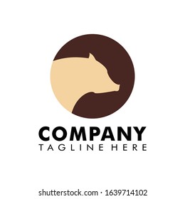 Wild boar logo design template