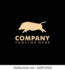 Wild boar logo design template