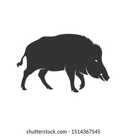 Wild boar Logo Design Vector. Template Illustration. Icon Symbol