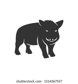 Wild boar Logo Design Vector. Template Illustration. Icon Symbol