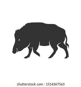 Wild boar Logo Design Vector. Template Illustration. Icon Symbol