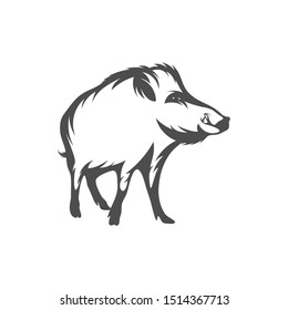 Wild Boar Logo Design Vector Template Stock Vector (Royalty Free ...