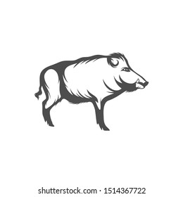 Wild Boar Logo Design Vector Template Stock Vector (Royalty Free ...