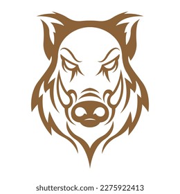 Wild Boar logo icon design illustration